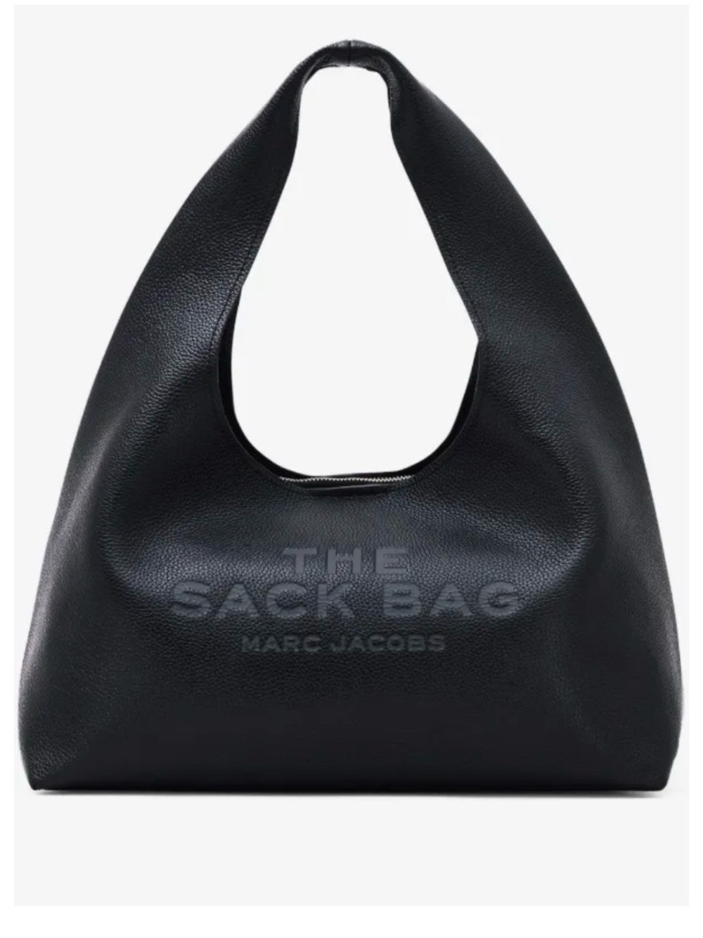 Black Marc Jacobs The Sack Bag in Black Pebbled Leather
